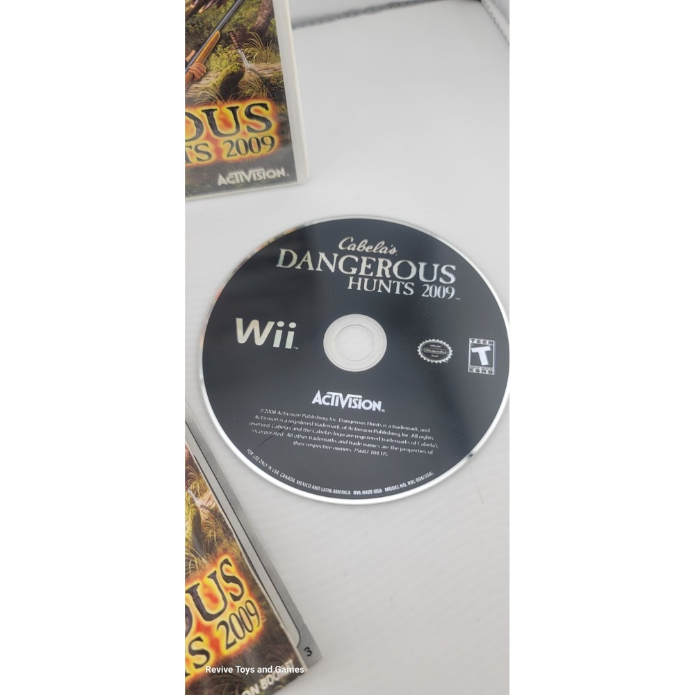 Cabela's Dangerous Hunts 2009 (Nintendo Wii, 2008) CIB Complete Tested Working - Picture 3 of 7